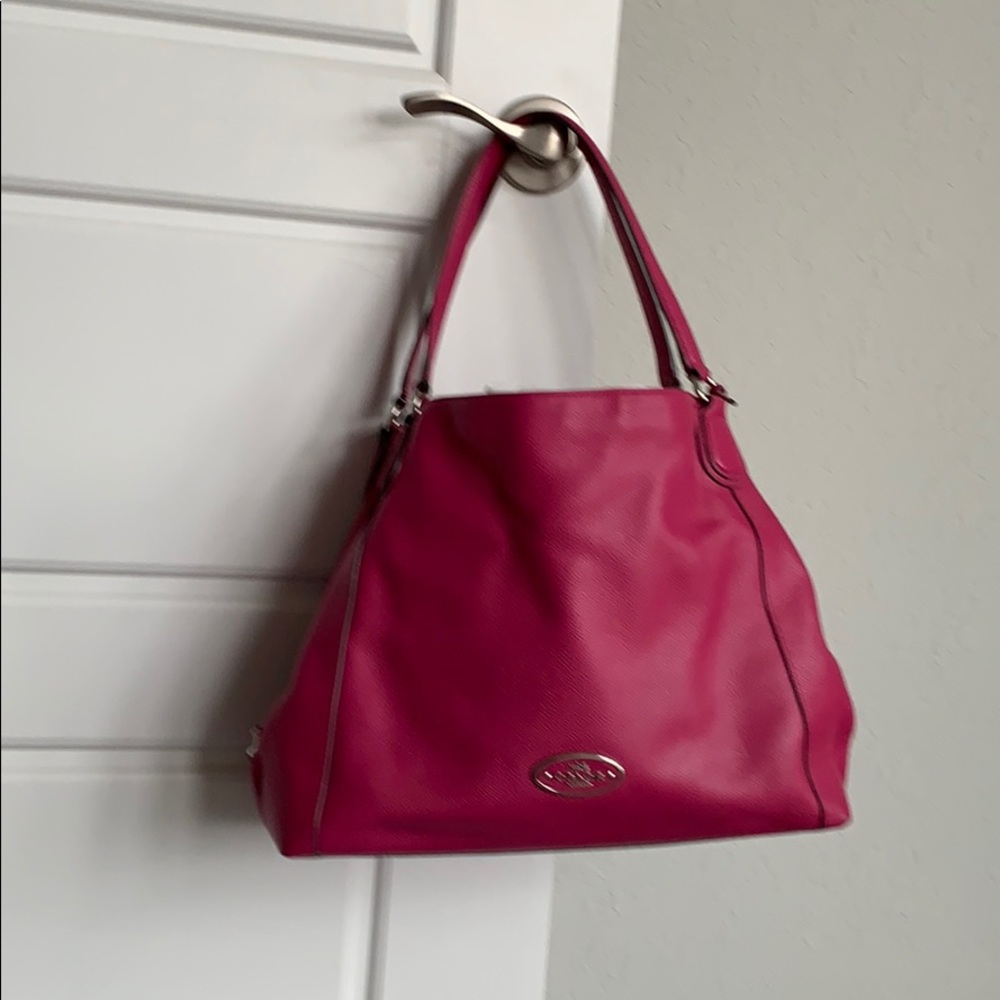 Super cute pink leather coach purse
